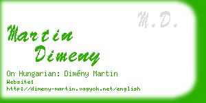martin dimeny business card